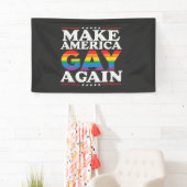 Maak Amerika weer homo LHBT Pride Month Spandoek (Insitu)
