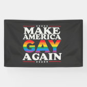 Maak Amerika weer homo LHBT Pride Month Spandoek (Horizontaal)