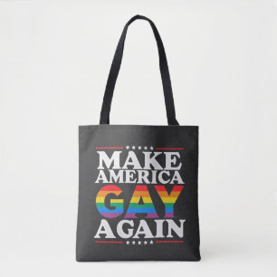 Maak Amerika weer homo LHBT Pride Month Tote Bag