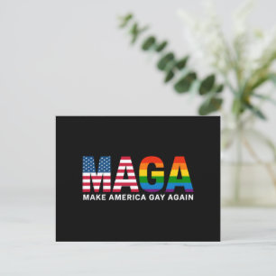 Maak Amerika weer homoseksueel Gay Pride 2025 LGBT Briefkaart