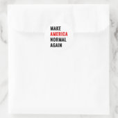 Maak Amerika weer normaal Ronde Sticker (Tas)