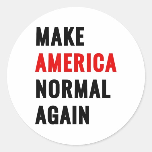 Maak Amerika weer normaal Ronde Sticker (Voorkant)