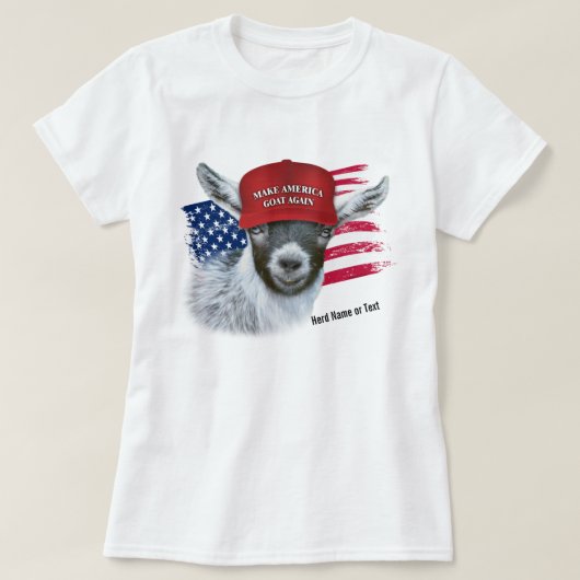 Maak Amerika weer schoon met mijn geit T-shirt (Design voorkant)