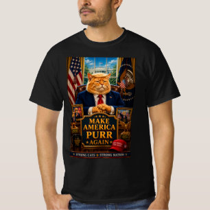 Maak Amerika weer spinnen - Grappige Politieke Kat T-shirt