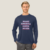Maak Amerika weer terug | Newsom politieke humor Tri-Blend Shirt (Voorkant)