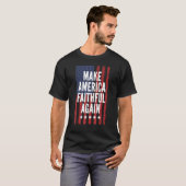 Maak Amerika weer trouw op 4 juli positief T-shirt (Voorkant volledig)