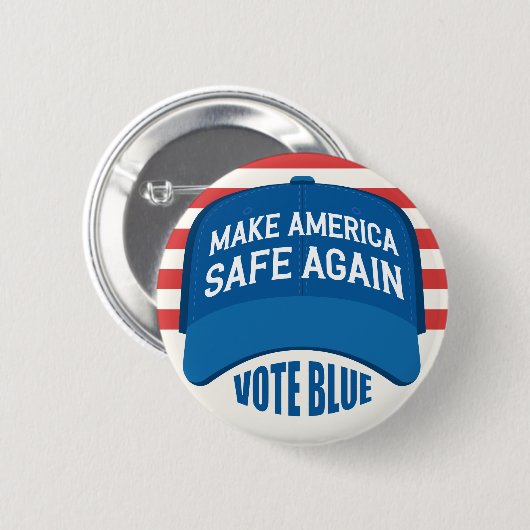 Maak Amerika weer veilig, stem blauwe knop Ronde Button 5,7 Cm (Voorkant /achterkant)