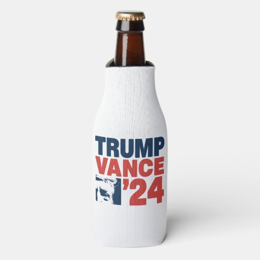 Maak Amerika weer veilig Trump Vance 2024 MAGA Flesjeskoeler (Fles Voorkant)