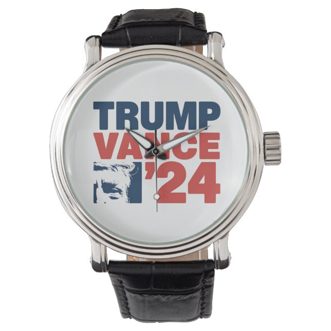 Maak Amerika weer veilig Trump Vance 2024 MAGA Horloge (Voorkant)