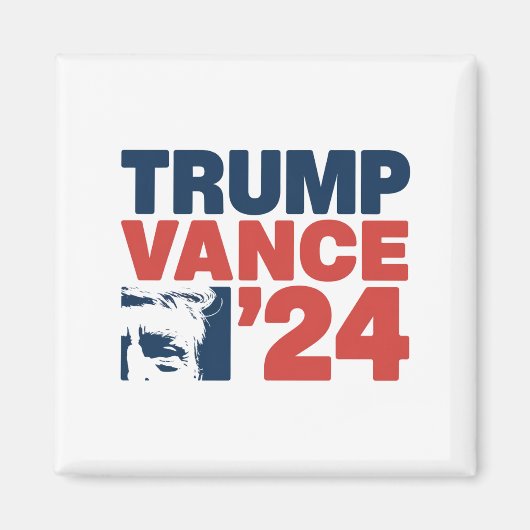 Maak Amerika weer veilig Trump Vance 2024 MAGA Magneet (Voorkant)