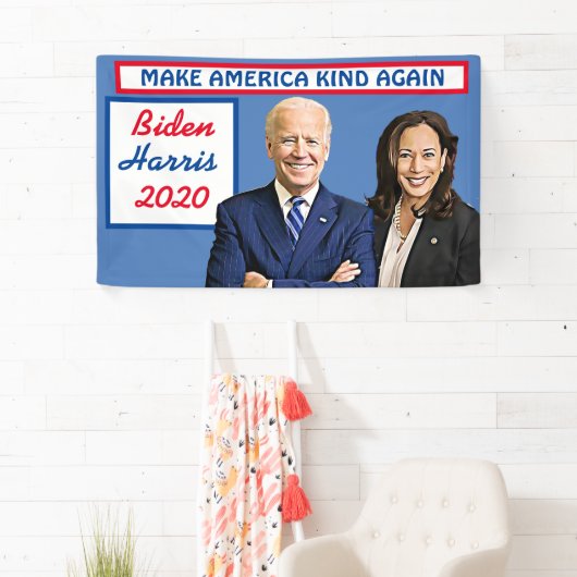 Maak Amerika weer vriendelijk Biden en Harris 2020 Spandoek (Insitu)