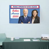 Maak Amerika weer vriendelijk Biden en Harris 2020 Spandoek (Beurs)
