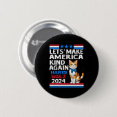 Maak Amerika weer vriendelijk Kamala Harris Tim Wh Ronde Button 5,7 Cm (Voorkant /achterkant)