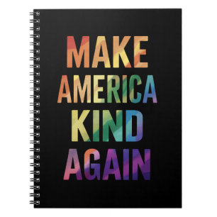 Maak Amerika weer vriendelijk regenboog LGBTQ Homo Notitieboek