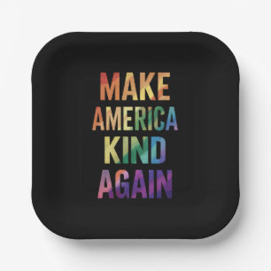 Maak Amerika weer vriendelijk regenboog LGBTQ Homo Papieren Bordje