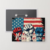 Maak Amerika weer vrij van kunstwerken Button (Voorkant / Achterkant)