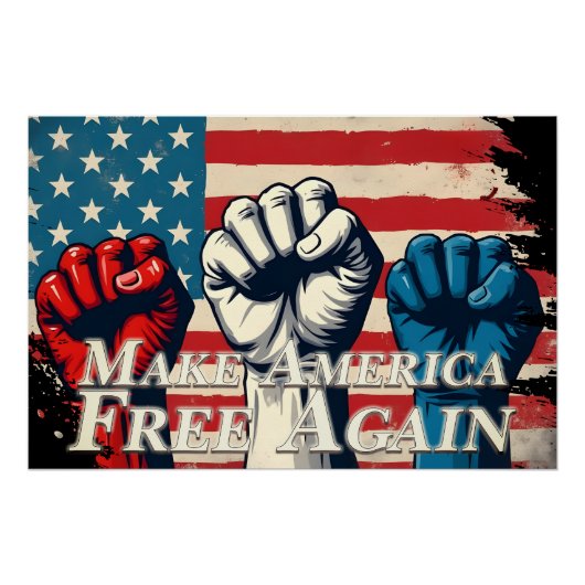 Maak Amerika weer vrij van kunstwerken Perfect Poster (Voorkant)