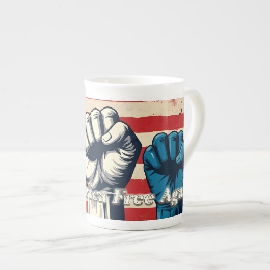 Maak Amerika weer vrij van kunstwerken Porselein Kop (Voorkant rechts)