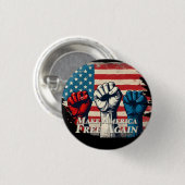 Maak Amerika weer vrij van kunstwerken Ronde Button 3,2 Cm (Voorkant /achterkant)