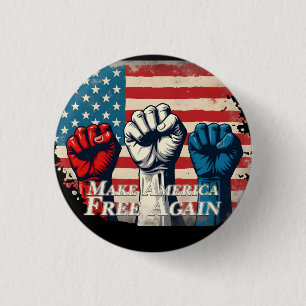 Maak Amerika weer vrij van kunstwerken Ronde Button 3,2 Cm