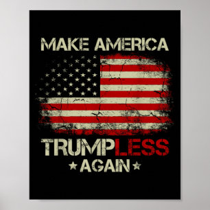 Maak Amerika weer zonder Trump Vintage Patriottisc Poster