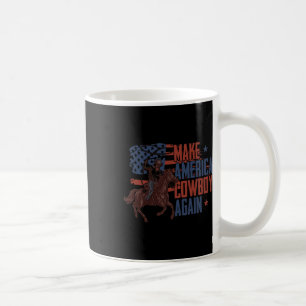 Maak Amerika Western Cowboy opnieuw Retro 4th of J Koffiemok