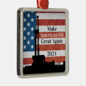 Maak Amerikaanse olie geweldig opnieuw gedateerd m Metalen Ornament (Rechts)