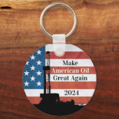 Maak Amerikaanse olie geweldig weer gedateerde Sle Sleutelhanger (Achterkant)