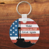 Maak Amerikaanse olie geweldig weer gedateerde Sle Sleutelhanger (Voorkant)