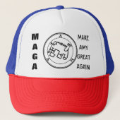 Maak Amy weer een geweldige trucker hoed Pet (Voorkant)