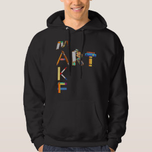 Maak Art Artist Paint Palet en penselen Painter Hoodie