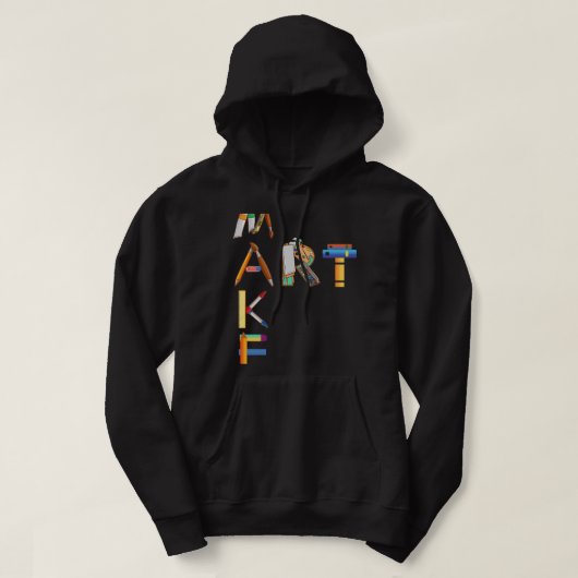 Maak Art Artist Paint Palet en penselen Painter Hoodie (Design voorkant)