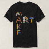 Maak Art Artist Paint Palet en penselen Painter T-shirt (Design voorkant)