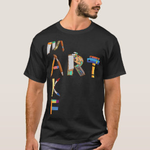 Maak Art Artist Paint Palet en penselen Painter T-shirt
