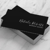 Maak artistieke eenvoudige QR-code zwart Visitekaartje