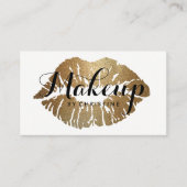 Maak artistieke Gold Lips modern script Visitekaartje (Voorkant)