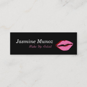 Maak artistieke lipStick Kiss op Mini Visitekaartje