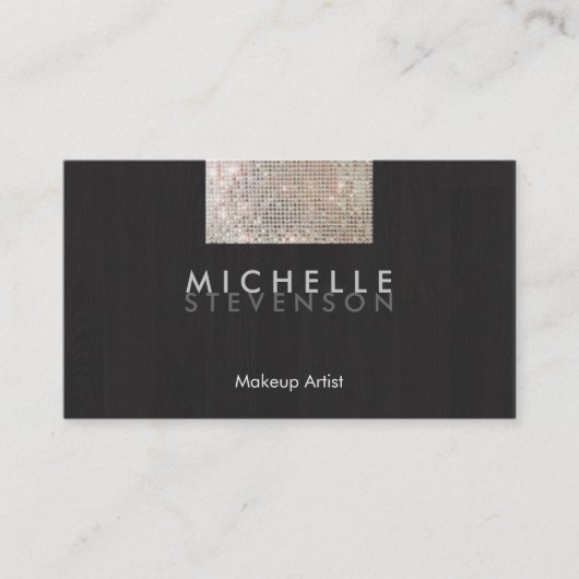 Maak artistieke moderne, stijlvolle FAUX-reeks zwa Visitekaartje (Voorkant)