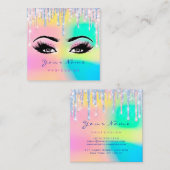Maak artistieke professionele Eyeash Holografen Vierkante Visitekaartje (Voorkant / Achterkant)