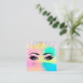 Maak artistieke professionele Eyeash Holografen Vierkante Visitekaartje (Staand voorkant)