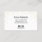 Maak artistieke rode lips modern Gold 3D script Visitekaartje (Achterkant)