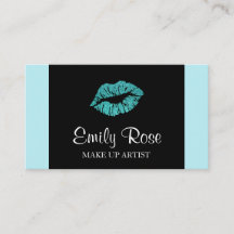 Maak artistieke zwarte en Blauwgroen Glitter Kiss