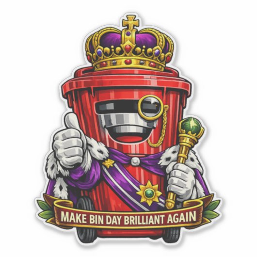 Maak Bakdag Briljant Weer - Waterdichte Sticker (Voorkant)