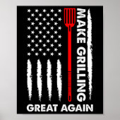 Maak Barbecuing Geweldig 4 juli Fun BBQ Pitmaster Poster (Voorkant)