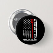 Maak Barbecuing Geweldig 4 juli Fun BBQ Pitmaster Ronde Button 5,7 Cm (Voorkant /achterkant)
