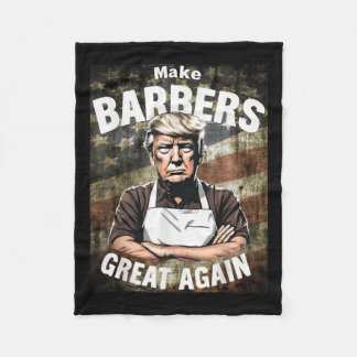 Maak Barbers weer geweldig _ Barbers voor Trump Fleece Deken