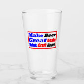 Maak Beer weer geweldig met Drink Craft Beer Glas (Voorkant)