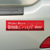 Maak Bier weer geweldig 4 Bumpersticker (Op auto)
