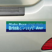 Maak Bier weer geweldig 7 Bumpersticker (Op auto)