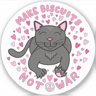 Maak Biscuitjes, Geen Oorlog Kitty Vinyl Sticker